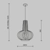 Lampa wisząca designerska rustykalna brązowa nad stół do jadalni do salonu ozdobna regulacja wysokości Roots MAYTONI MOD193PL-01W1